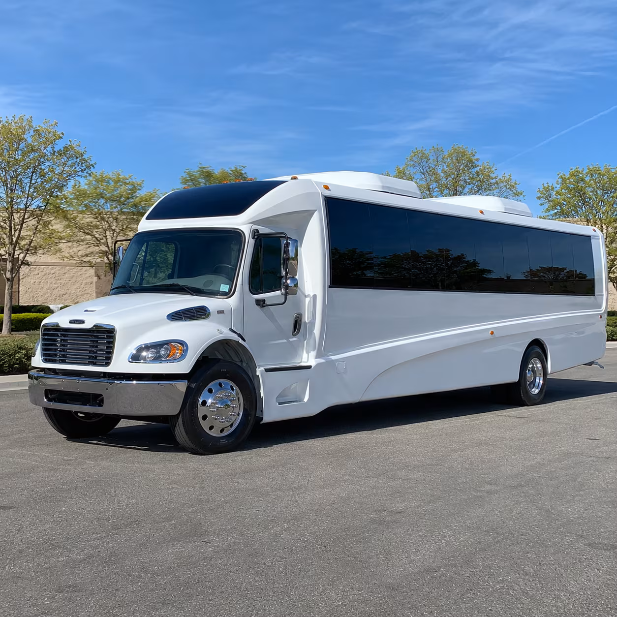 instead of five cars one bus handles the whole cupertino fan group