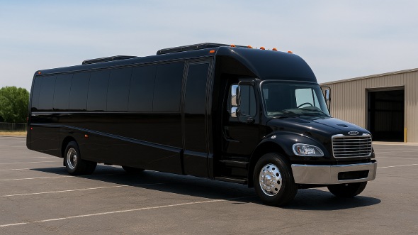 Exterior of Charter Bus Company Cupertino's 18 Passenger Minibus in Cupertino