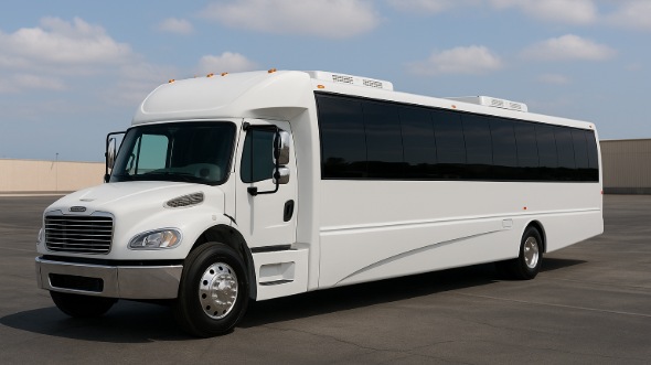 Exterior of Charter Bus Company Cupertino's 20 Passenger Mini bus in Cupertino