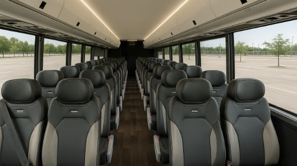 Interior of Charter Bus Company Cupertino's 20 Passenger Mini bus in Cupertino