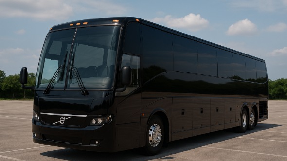 Exterior of Charter Bus Company Cupertino's 50 Passenger Charter Bus in Cupertino