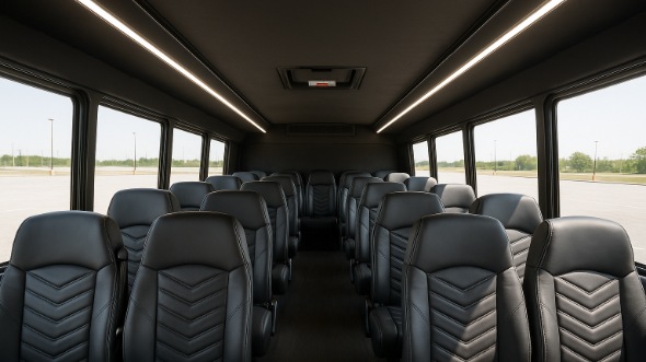 cupertino 28 passenger minibus inside