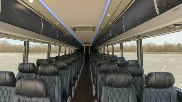 cupertino 50 passenger charter bus inside
