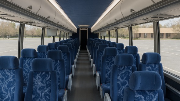 cupertino 55 passenger charter bus inside