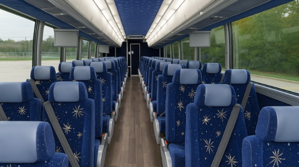 cupertino 56 passenger charter bus inside