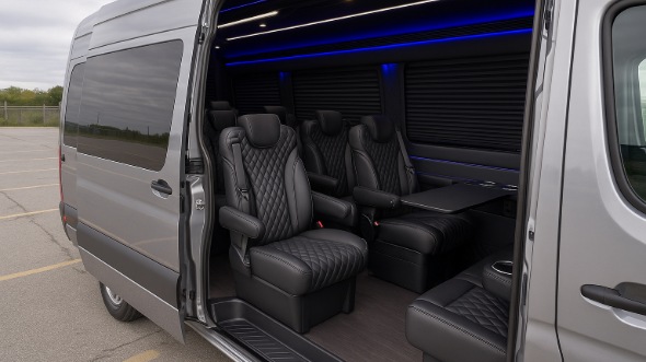 cupertino sprinter van with driver inside