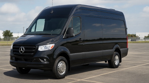 Exterior of Charter Bus Company Milpitas's Sprinter Van Rental With Driver in Milpitas